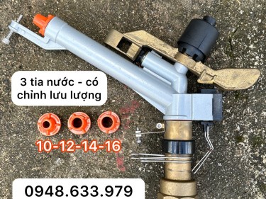 Béc BT37 - phun mưa 3 tia nước rất đều có thể điều chỉnh chế độ tưới đẫm và tưới tiết kiệm